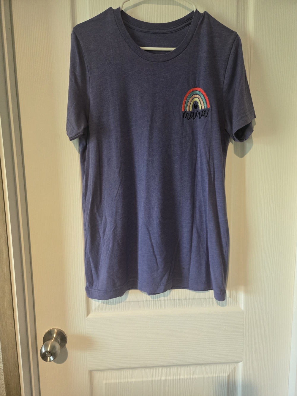 Womens Purple Rainbow 'Mama' Graphic Tee